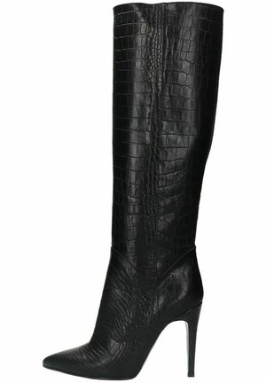 High heeled boots - black