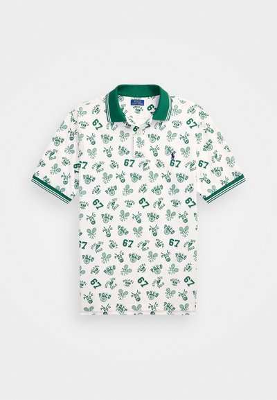 Polo Ralph Lauren Big & Tall PRINT MESH POLO SHIRT - Polo shirt - white/green