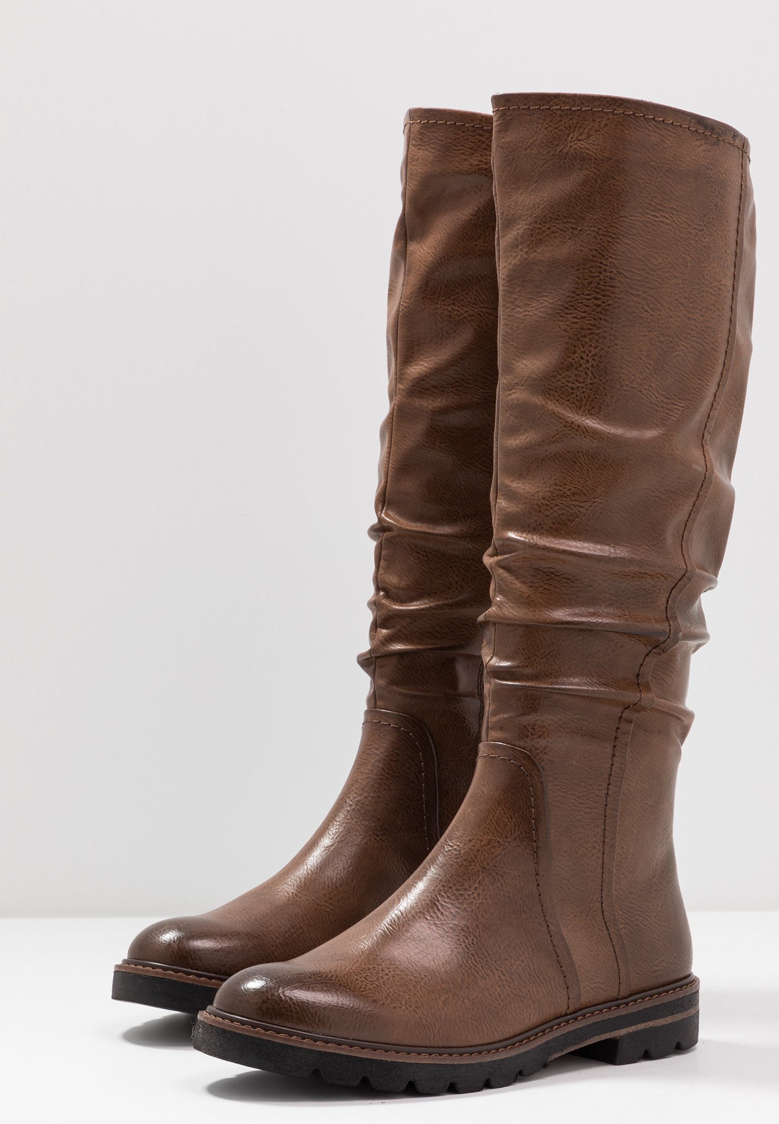 Marco Tozzi Klassiska stövlar cognac antic Zalando.se Simply Be WIDE FIT DIXIE STRETCH BACK KNEE HIGH BOOT