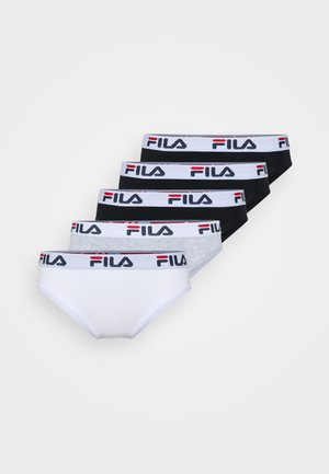 Fila WOMAN BRIEF 5 PACK - Slip - black/grey/white