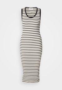 STRIPE AMA DRESS - Haljina od žerseja - vanilla ice/black