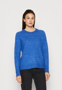 Selected Femme SLFLULU LS O-NECK B NOOS - Pulóver - nebulas blue/melange