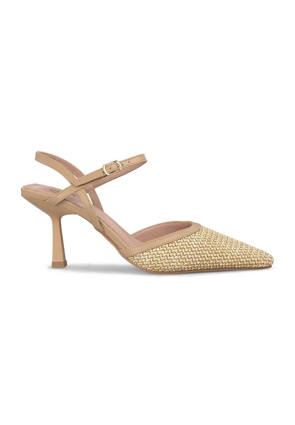 CON PUNTERA AFILADA Y CIERRE CON HEBILLA - High Heel Pumps - marrón claro