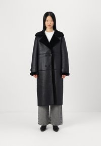VILA VIMELLA LONG COAT - Talvemantel - black