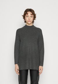 ONLY - ONLKATIA LOOSE HIGHNECK  - Striktrøje - dark grey melange Miniaturebillede 1