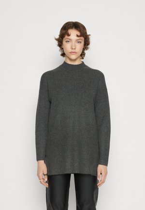 ONLY ONLKATIA LOOSE HIGHNECK  - Strickpullover - dark grey melange