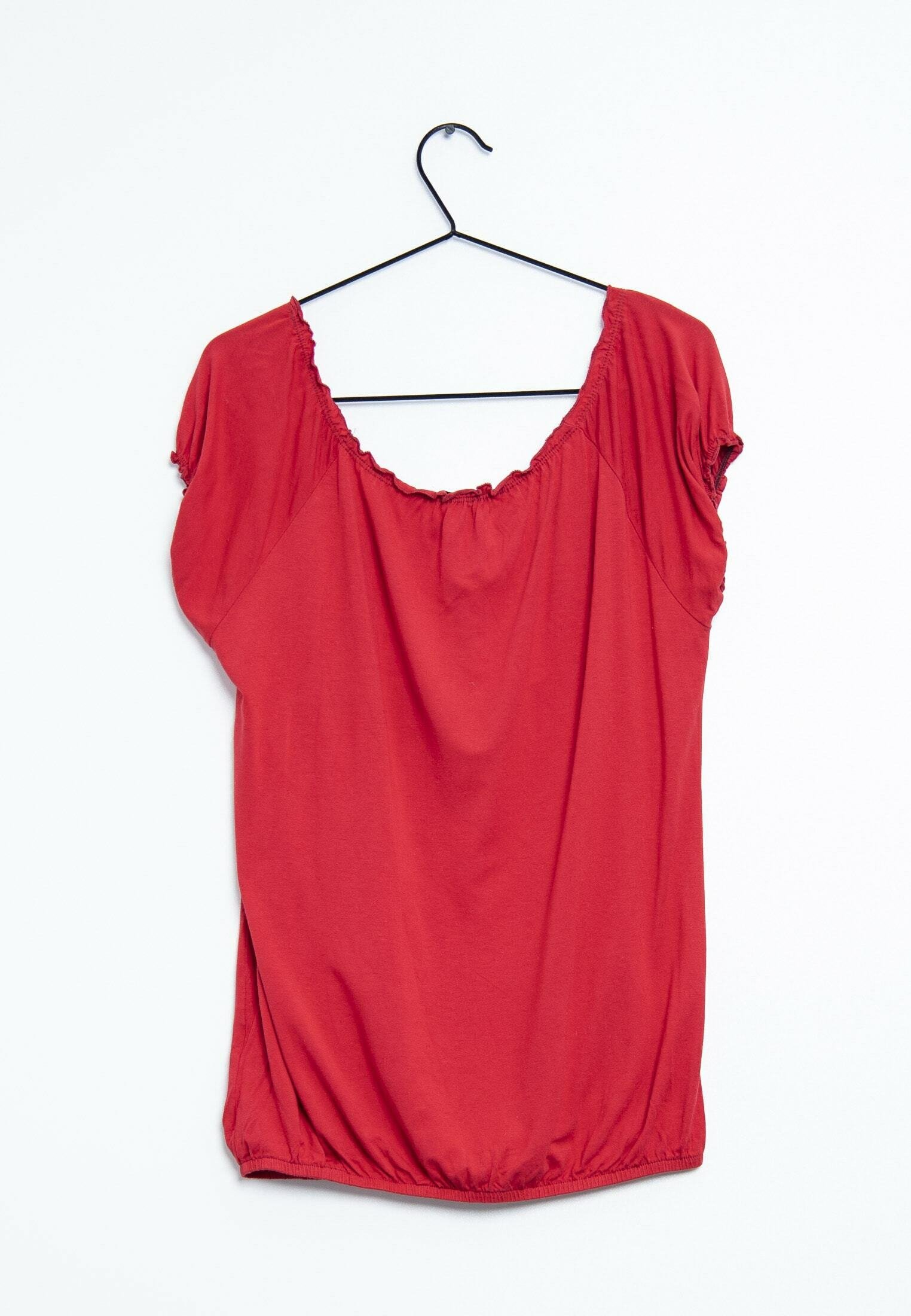 red peasant shirt