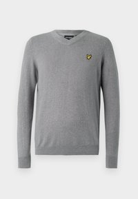 V NECK - Džemperis - mid grey