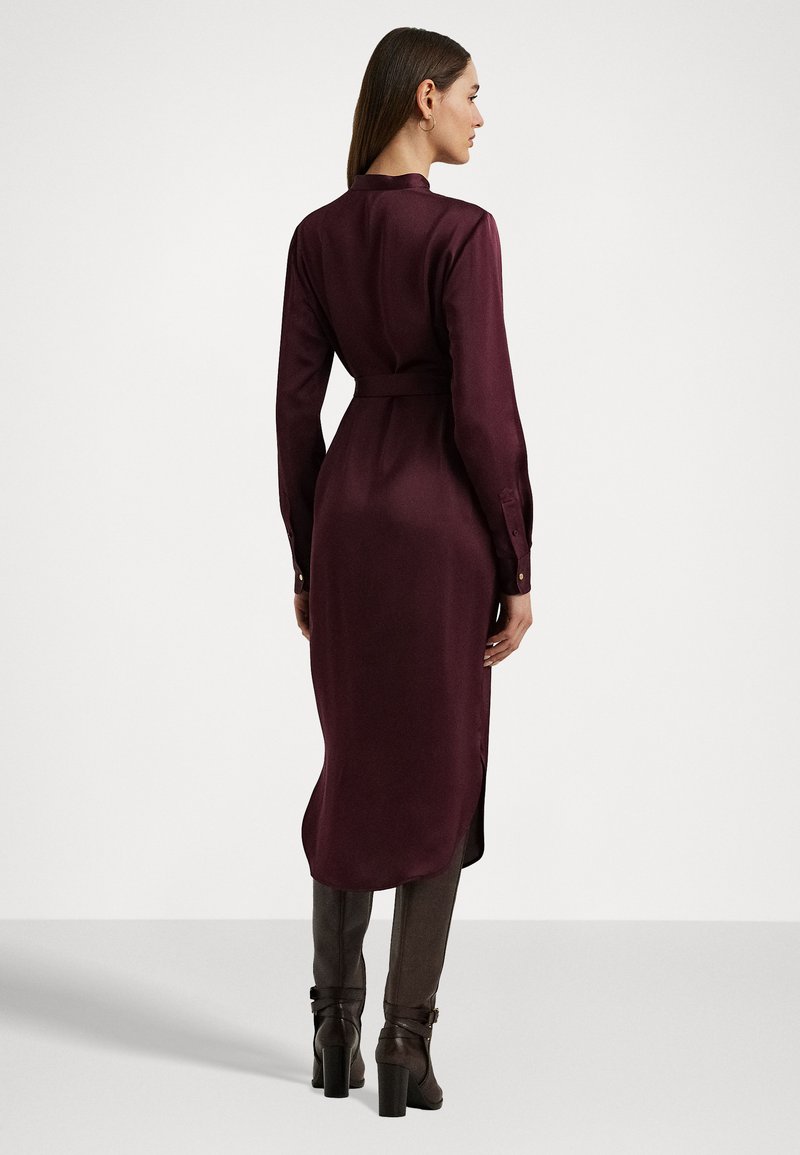 petite satin shirt dress Dreams Do Come True Satin Shirt Dress