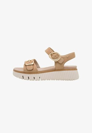 Tamaris, Sandály na platformě - camel suede