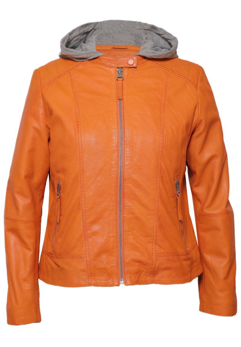 Maze Lederjacke - tangerine