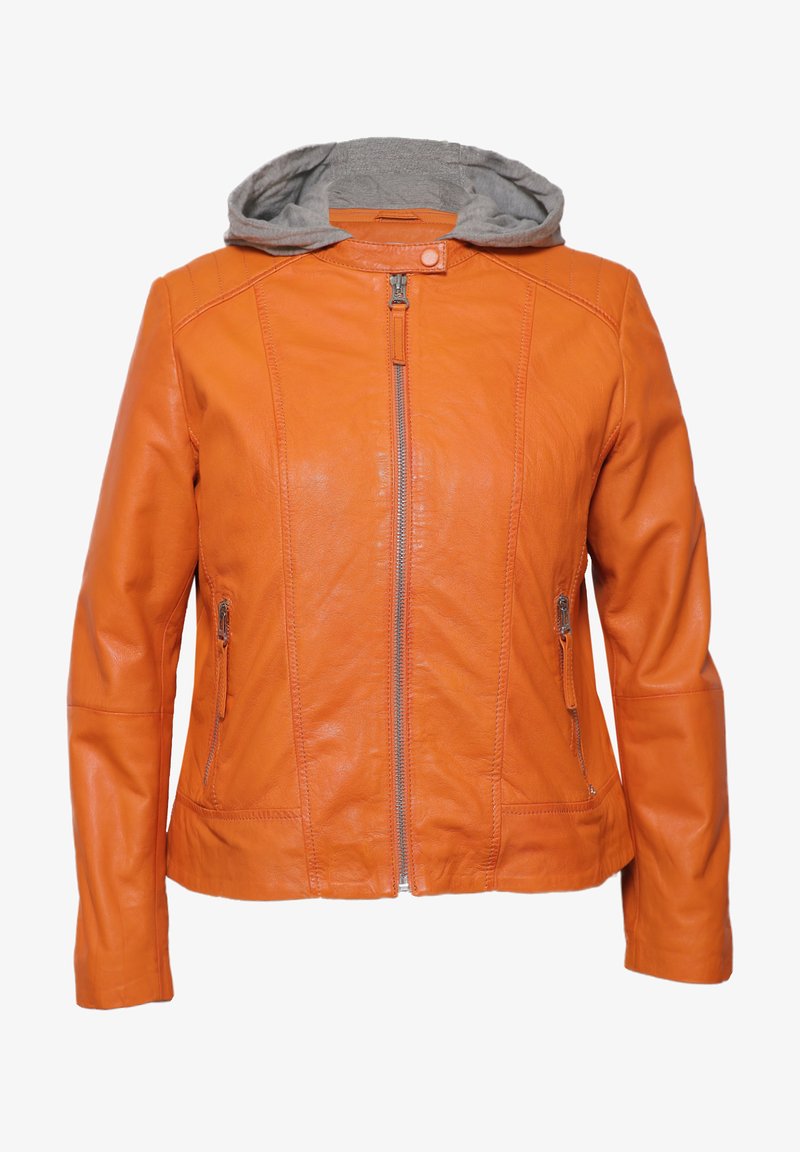 Maze Lederjacke - tangerine