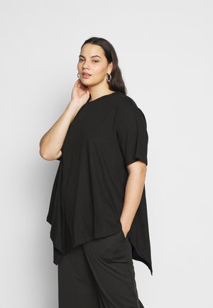 ASYMMETRIC - T-shirt imprimé - black