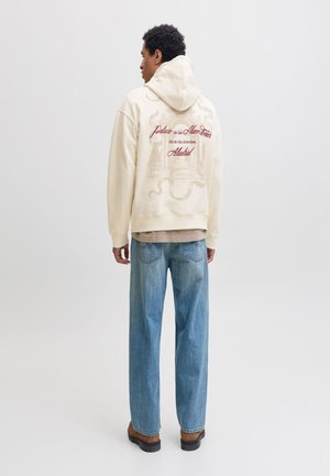 Jack & Jones, HOODIE BACKPRINTET HOODIE - Kapuutsiga pusa - antique white