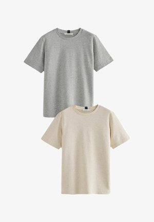 SHORT SLEEVE HEAVYWEIGHT 2 PACK - REGULAR FIT - Majica kratkih rukava s printom - oatmeal