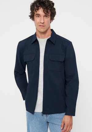 Pier One by Zalando, ZIP OVERSHIRT - Shirt - dark blue