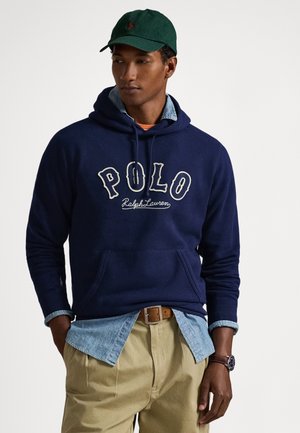 THE RL FLEECE WESTERN-LOGO HOODIE - Melegítőfelső - cruise navy