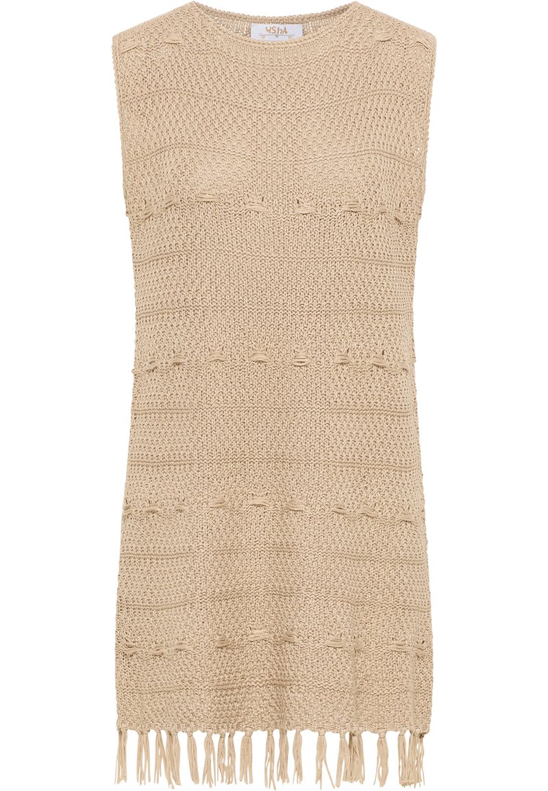 usha Gebreide jurk beige usha Gebreide jurk beige