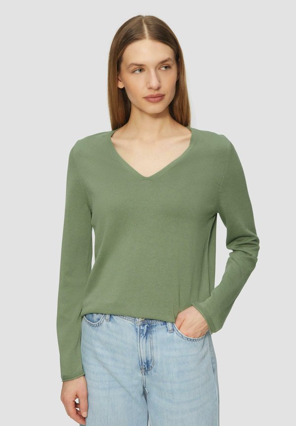 Strickpullover - dunkles salbeigrün