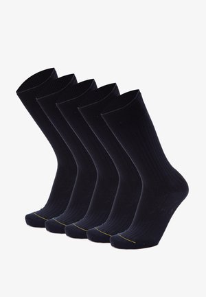 Ciocca 5 PACK MID CALF ELASTICIZED MEDIUM WEIGHT FILO SCOZIA SOC - Calcetines - navy blue
