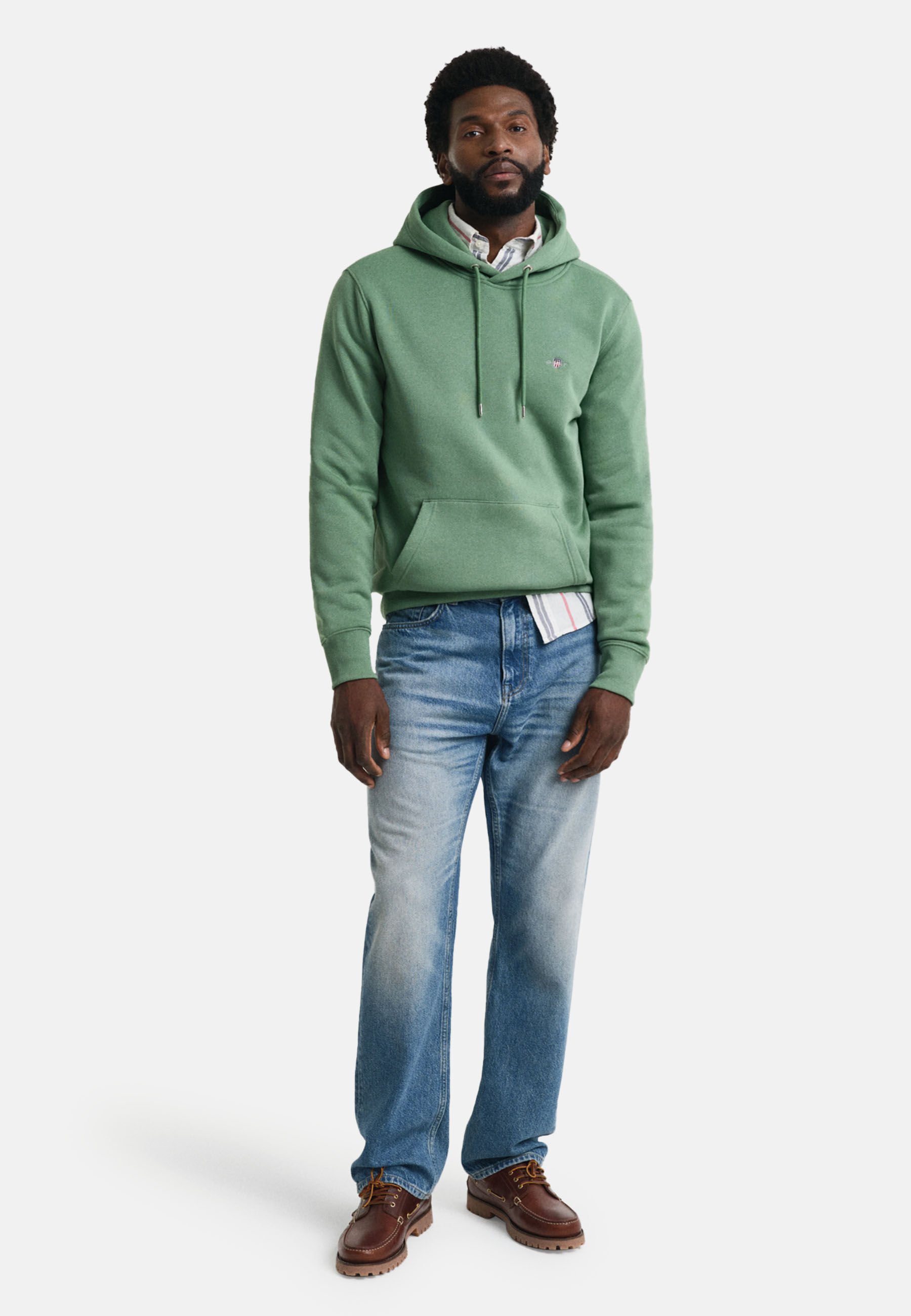 GANT SHIELD HOODIE - Kapuzenpullover - kalamata green/grün