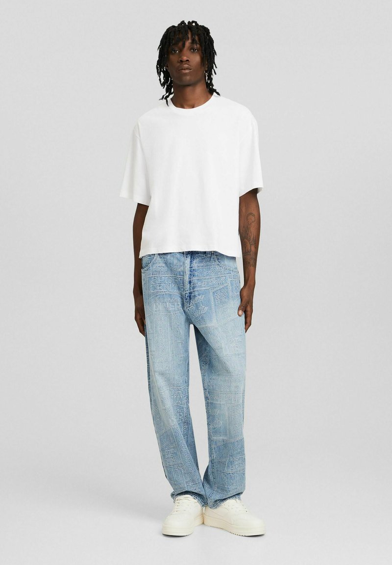 Bershka Straight leg jeans lichtblauw denim
