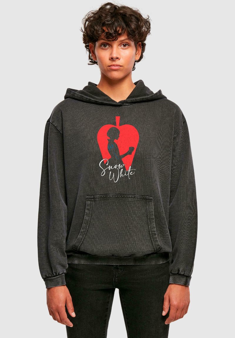 ABSOLUTE CULT SNOW WHITE - APPLE ACID WASHED - Hoodie - black