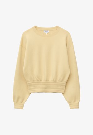 & OTHER STORIES, & OTHER STORIES RIB-TRIM KNITTED JUMPER - Pullover - cream