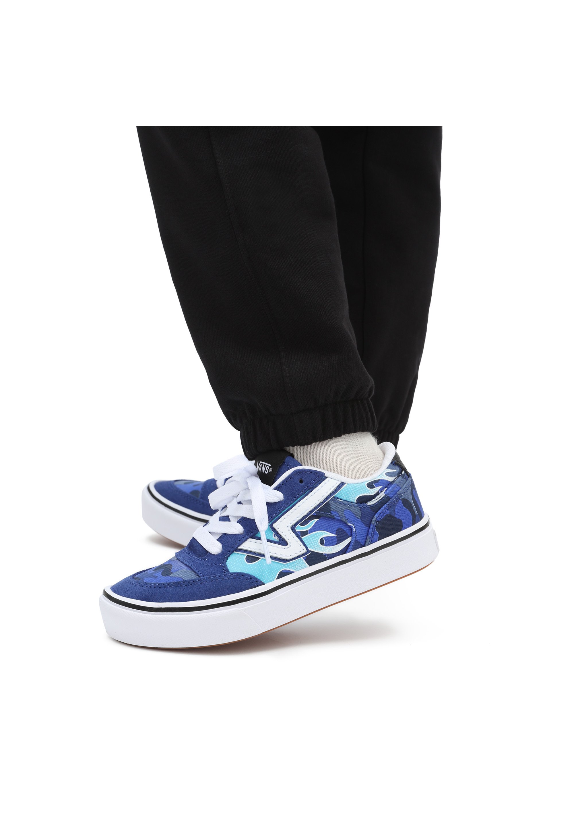 vans lowland blue flame