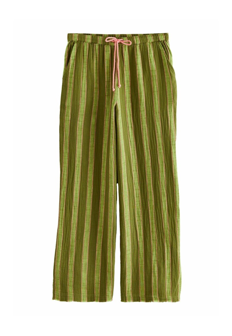 Next TALL FIT - WIDE  - Pantalon classique - green stripe