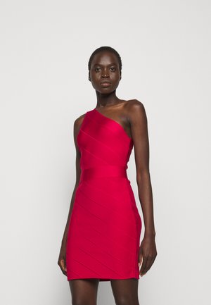 ONE SHOULDER DRESS - Shift dress - rio red