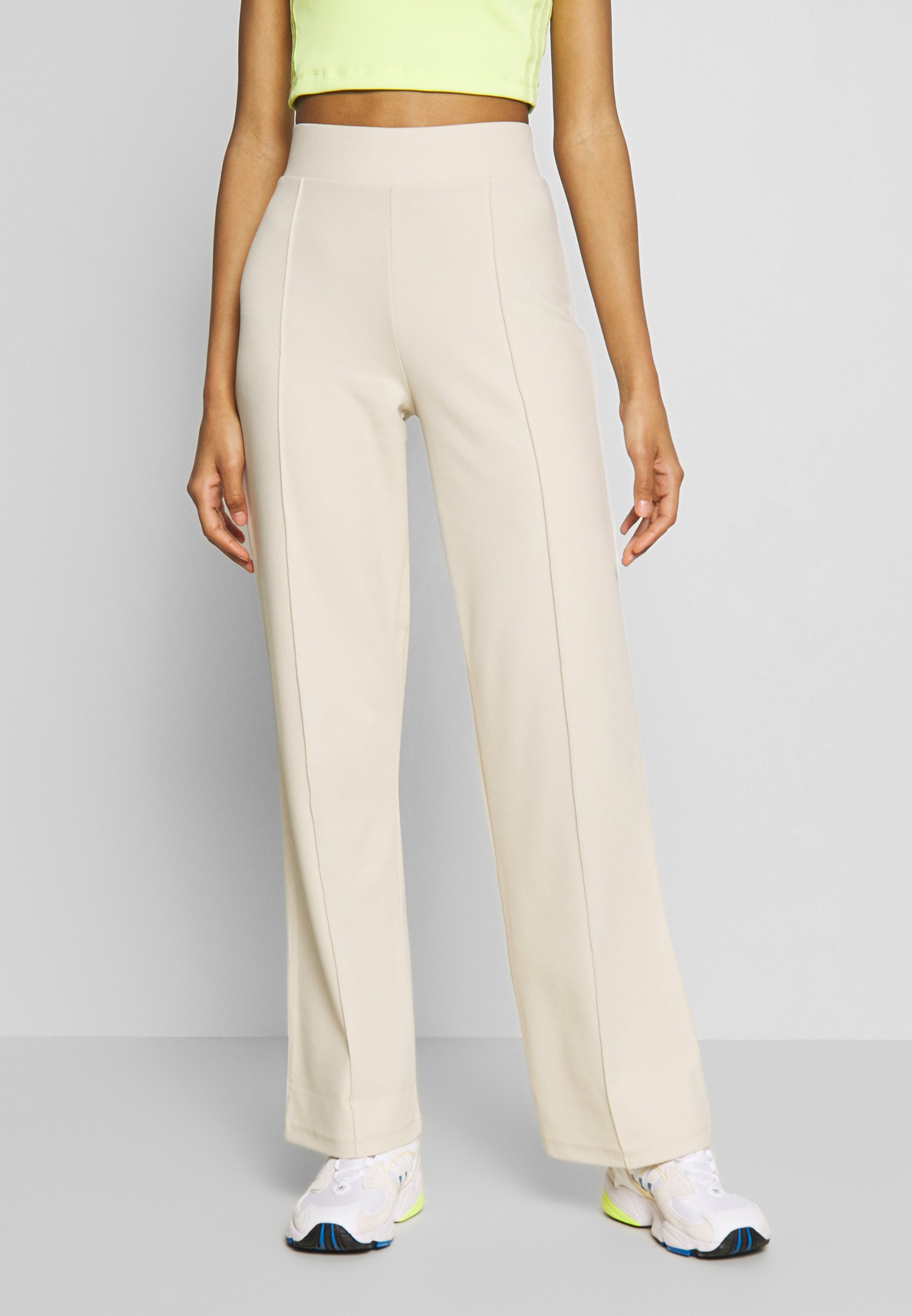 DETAILED WIDE PANTS Bukse beige DETAILED WIDE PANTS Bukse beige