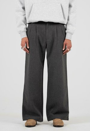 DOUBLE PLEATED CLUB  - Pantalon classique - dark grey