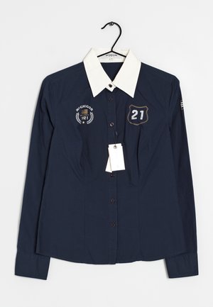 Button-down blouse - dark blue