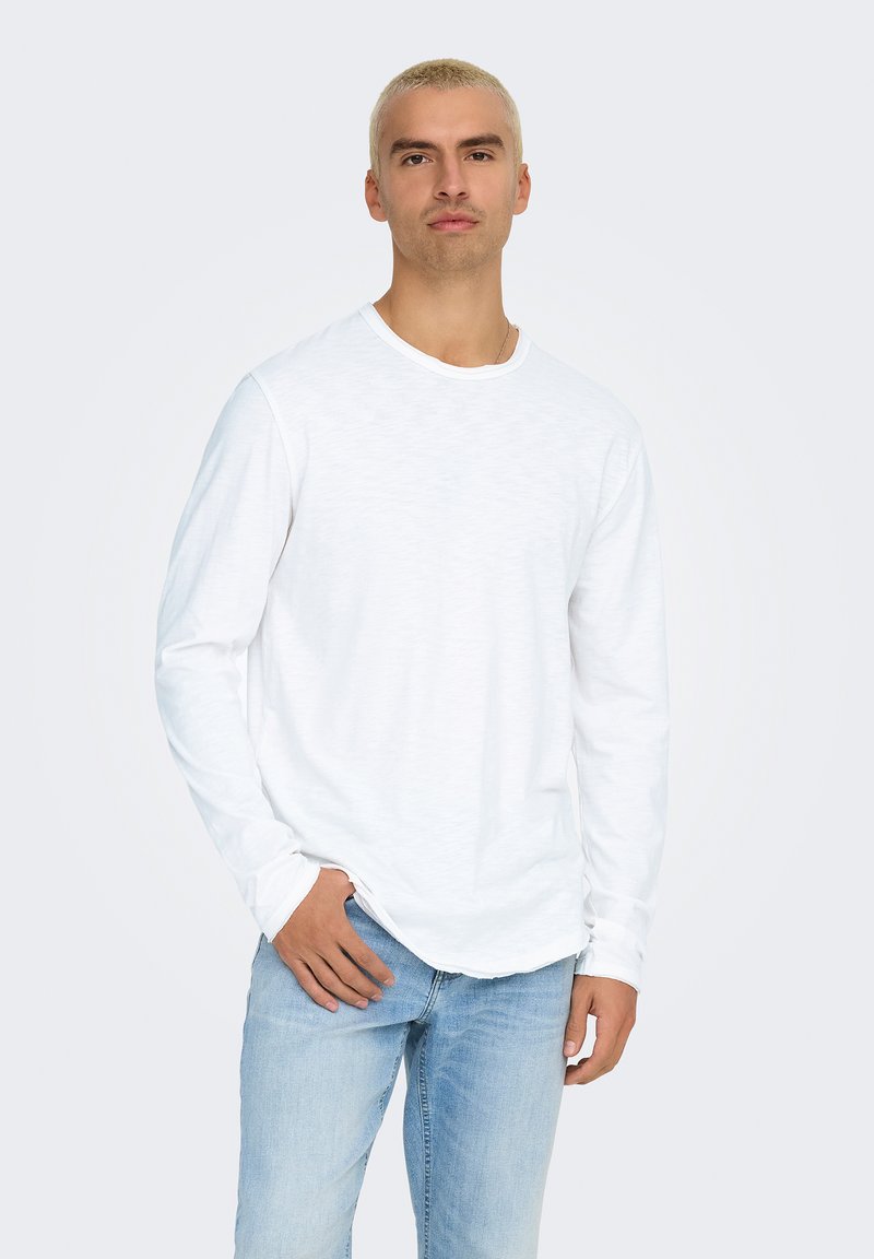 Only & Sons Hosszú ujjú felső - bright white