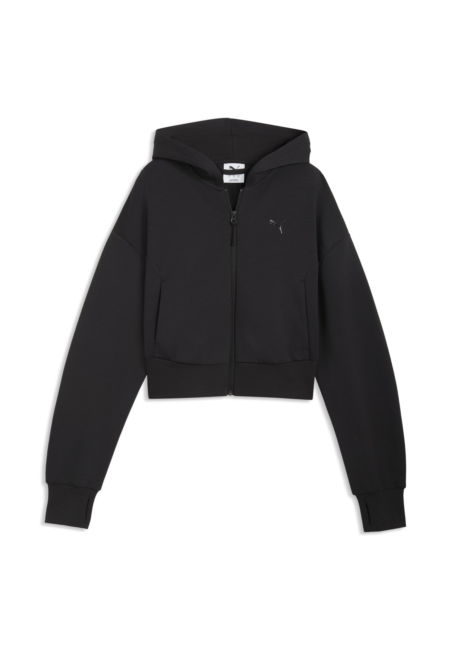 Puma TECH SENSE KAPUZEN - Mikina na zip - black