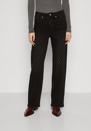 ONLY ONLJUICY STAR WIDE - Τζιν χαλαρής εφαρμογής - washed black