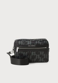 MONOGRAM GRAPHIC CAMERA BAG - Taška cez plece - black/burnt olive
