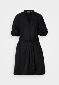 STYLE RAGLAN SLEEVES BELTED AT WAIST - Denní šaty - black