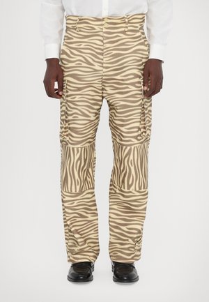 ZEBRA PRINT PANTS - Broek - beige
