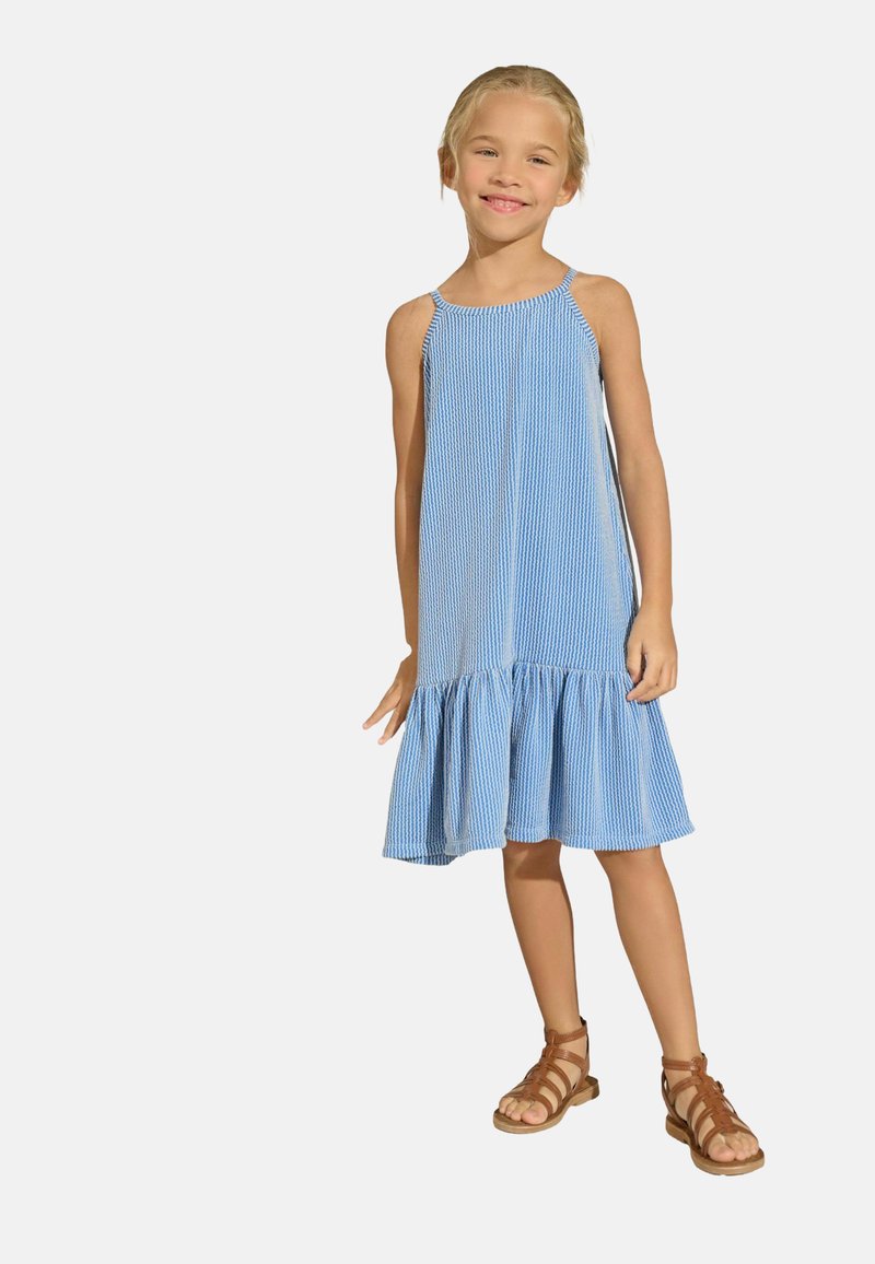 Next REGULAR FIT - STRAPPY HALTER - Freizeitkleid - blue stripe