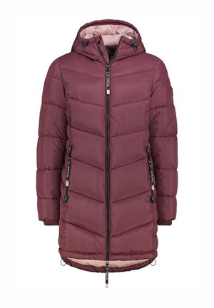 WARME MIT KAPUZE UND REISSVERSCHLUSSTASCHEN - Winter coat - rot