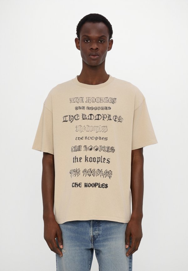 Print T-shirt - beige taupe