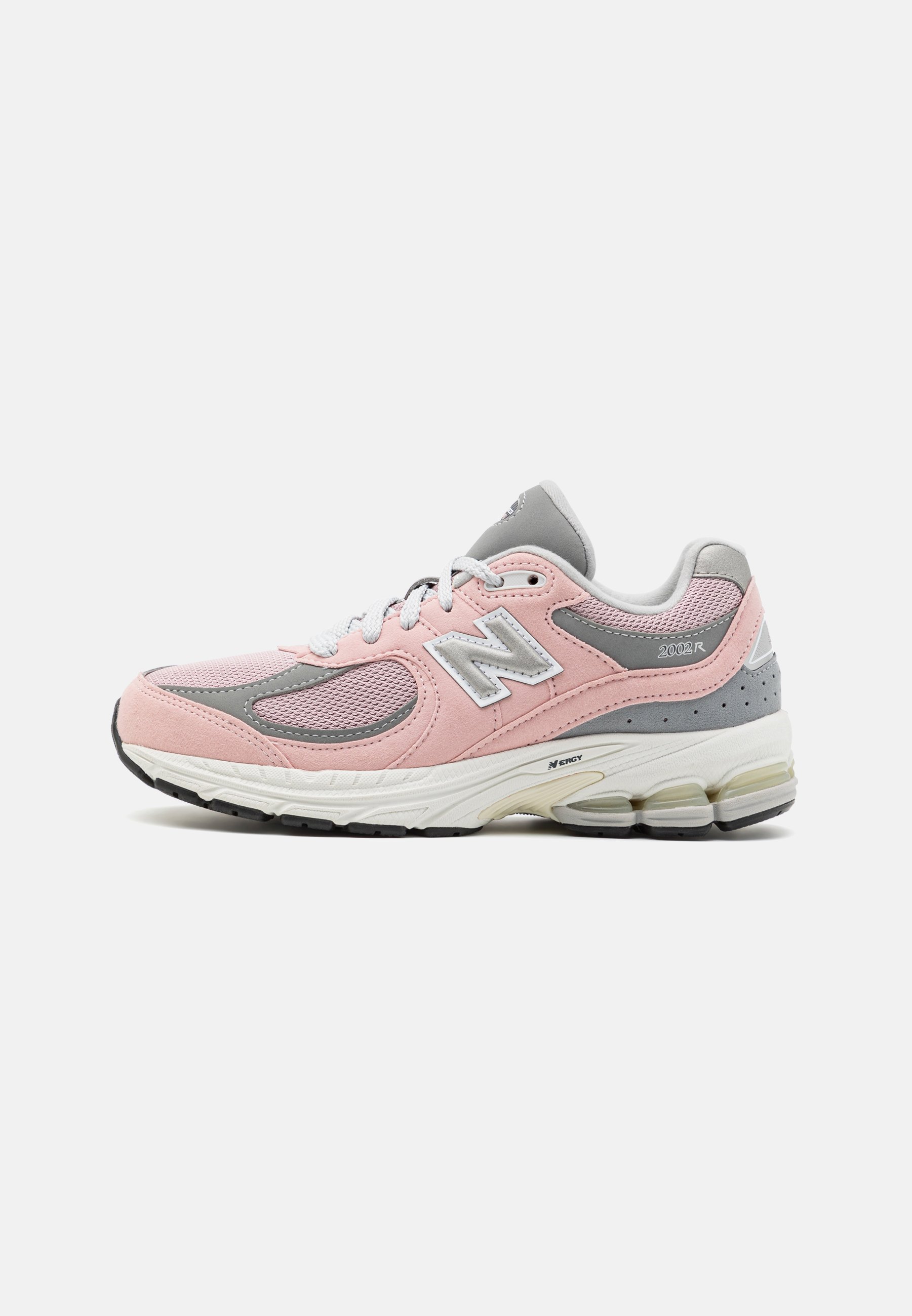 Pink and grey sneakers