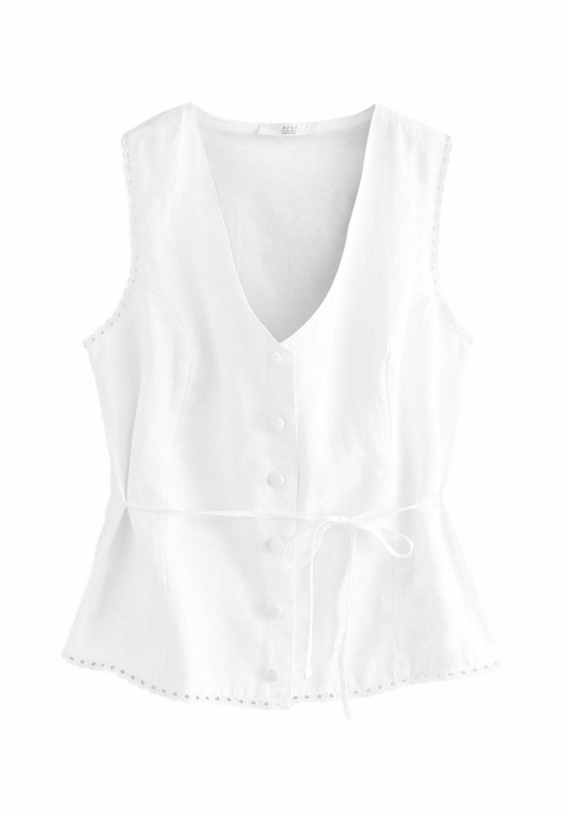 Next REGULAR FIT - SLEEVELESS - Mellény - white