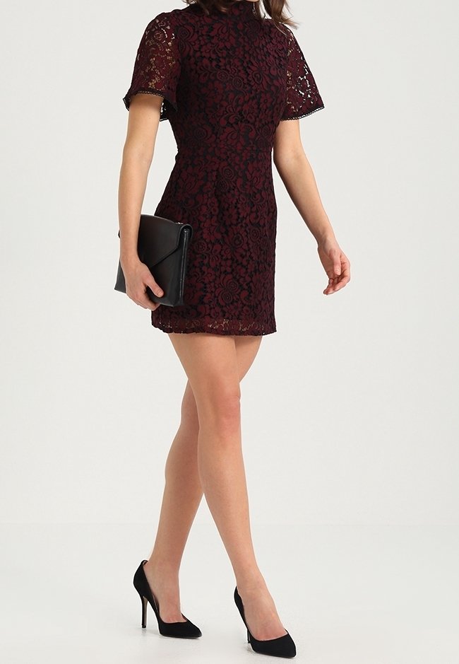 Fashion Union Petite Cocktail dress / Party dress - dark red - (Pre-owned)  - Zalando