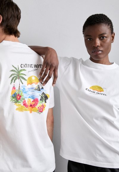 Carne Bollente ROOM WITH A VIEW UNISEX - Potiskana majica - white