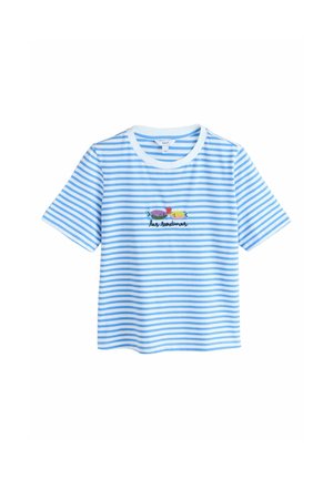 Next, REGULAR FIT - EMBELLISHED SARDINE SHORT SLEEVE CREW NECK T-SHIRT . - Tričko s potlačou - blue white stripe