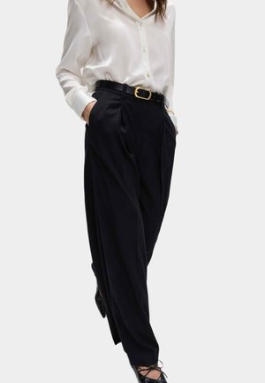 PLEATED WIDE  - Broek - black