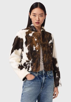 AllSaints, APTON DAPPLE - Kožnata jakna - cow print